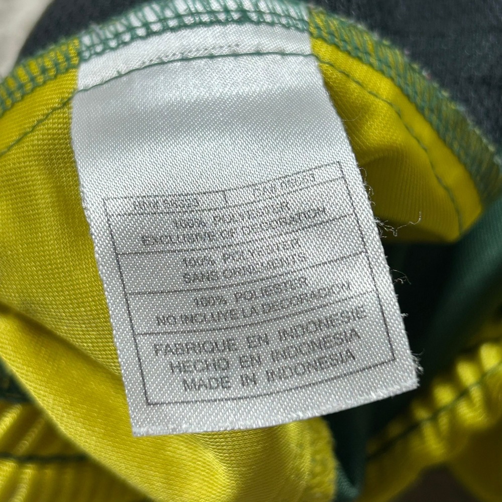 Nike Basketball Shorts XL Green Oregon Ducks Team Shiny Dazzle Baggy Striped - Picture 9 of 9